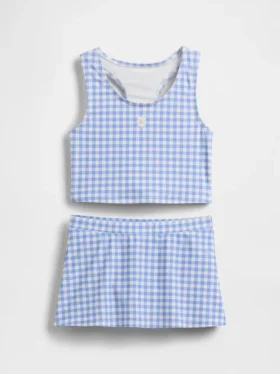 Conjunto de baño para niños con tankini y falda-pantalón