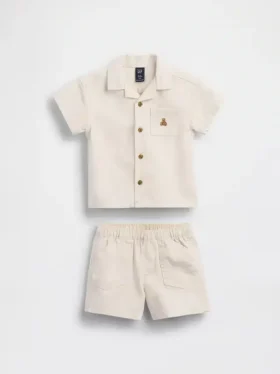 Conjunto de camisa con bolsillo para bebé