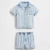 Conjunto de denim para bebé