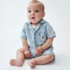 Conjunto de denim para bebé