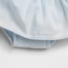 Conjunto de denim para bebé con moño