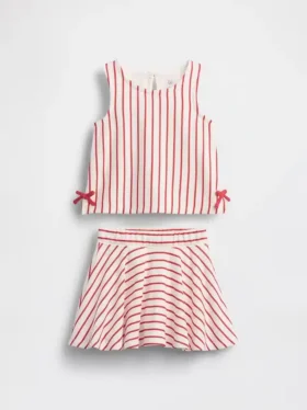 Conjunto de falda-pantalón con moño Vintagesoft para Bebé y Niño