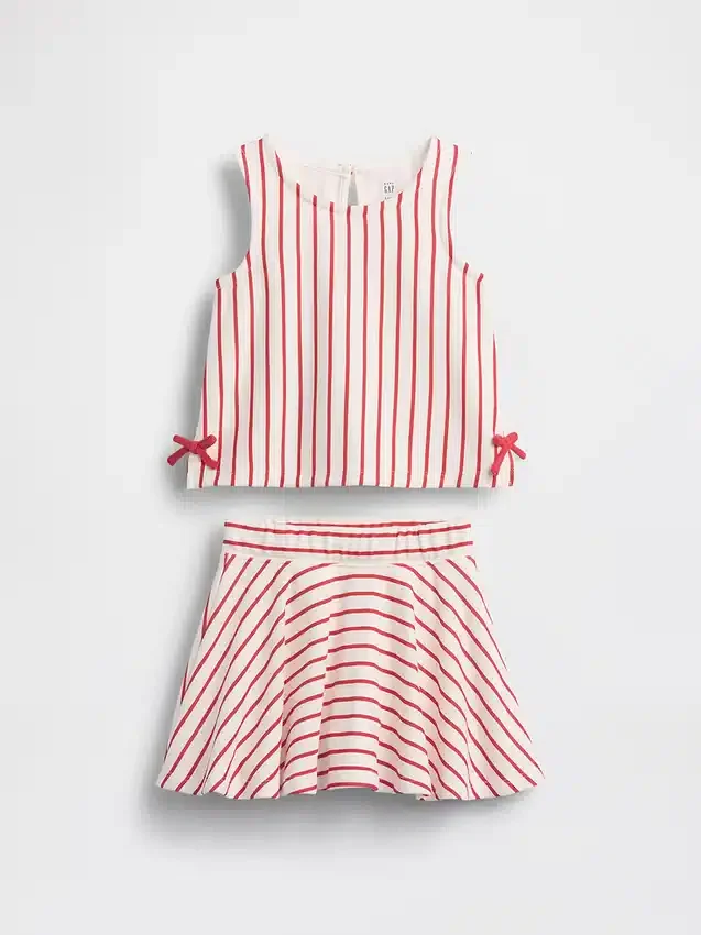 Conjunto de falda-pantalón con moño Vintagesoft para Bebé y Niño