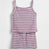 Conjunto de falda-pantalón de rizo para niños