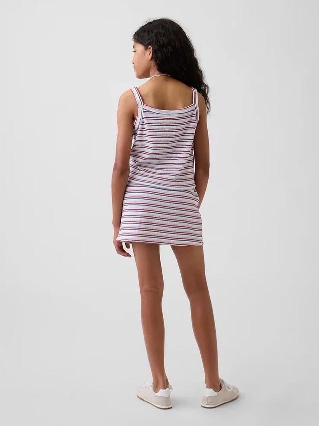 Conjunto de falda-pantalón de rizo para niños