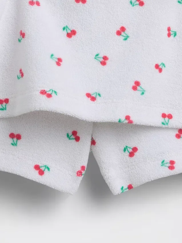 Conjunto de falda-pantalón de rizo para niños