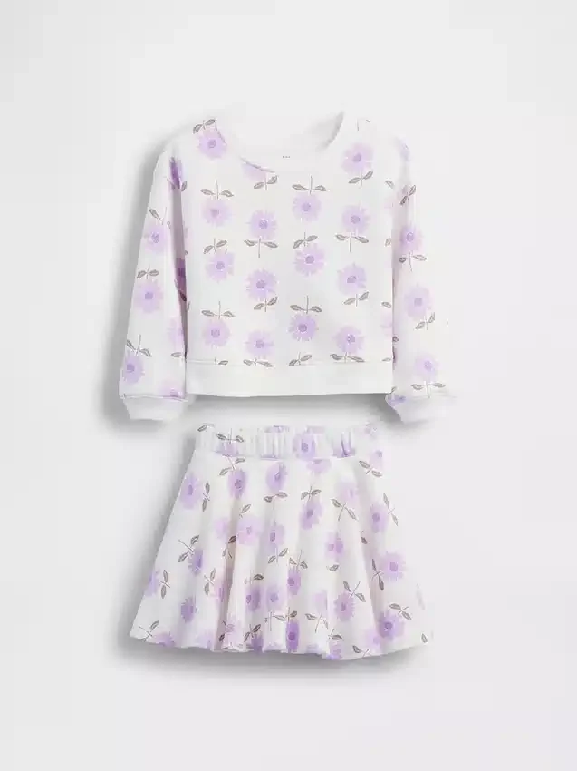 Conjunto de falda-pantalón floral Vintagesoft para Bebé y Niño