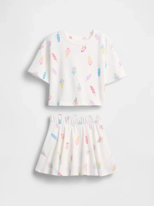 Conjunto de falda-pantalón para bebés y niños pequeños
