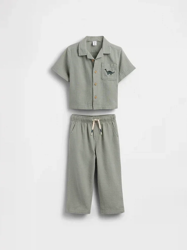 Conjunto de gasa de algodón para bebés y niños pequeños
