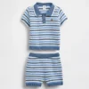 Conjunto de jerséu polo para bebé