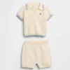 Conjunto de jerséu polo para bebé