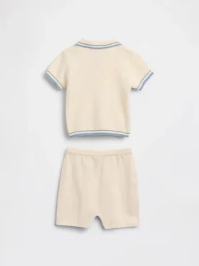 Conjunto de jerséu polo para bebé