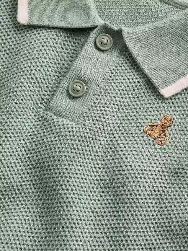Conjunto de jerséu polo para bebé