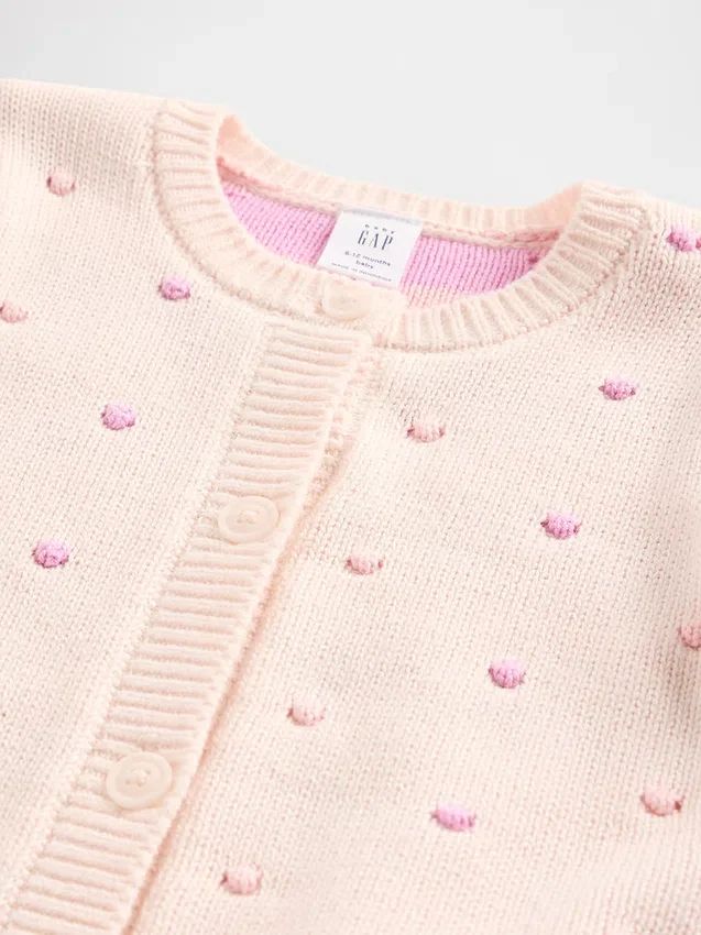 Conjunto de jerséu y cardigan para bebé