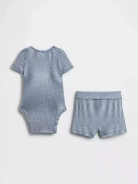 Conjunto de pantalones cortos y body «Grow-With-Me» de Tinyrib para bebé