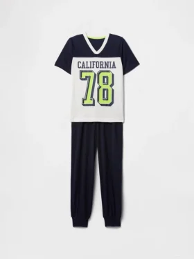 Conjunto de pijama con pantalones tipo jogger reciclados para niños