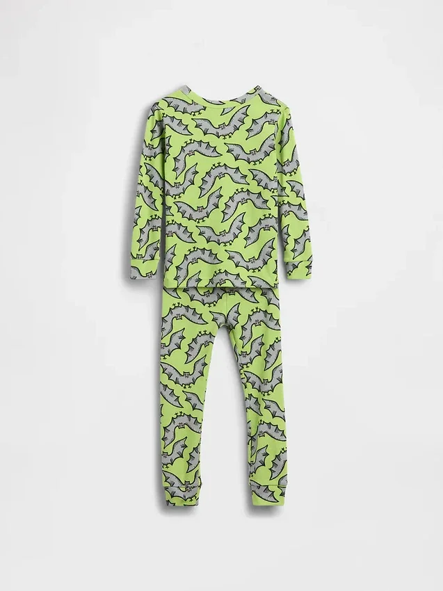 Conjunto de pijama de algodón cepillado orgánico para bebés y niños