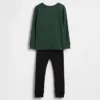 Conjunto de pijama de algodón cepillado orgánico «Wicked» para Bebé y Niño