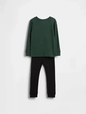 Conjunto de pijama de algodón cepillado orgánico «Wicked» para Bebé y Niño