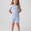Conjunto de pijama de algodón orgánico cepillado Brannan Bear para bebés y niños pequeños en pantalones cortos