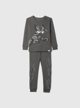 Conjunto de pijama de algodón orgánico cepillado de Marvel para Bebé y Niño