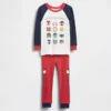 Conjunto de pijama de algodón orgánico cepillado de Marvel para Bebé y Niño