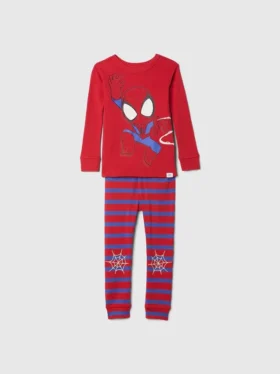 Conjunto de pijama de algodón orgánico cepillado de Marvel para Bebé y Niño
