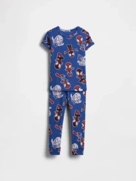Conjunto de pijama de algodón orgánico cepillado de Marvel para Bebé y Niño