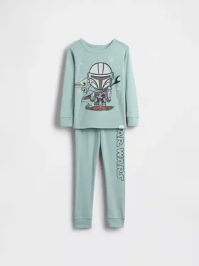 Conjunto de pijama de algodón orgánico cepillado de Star Wars para Bebé y Niño