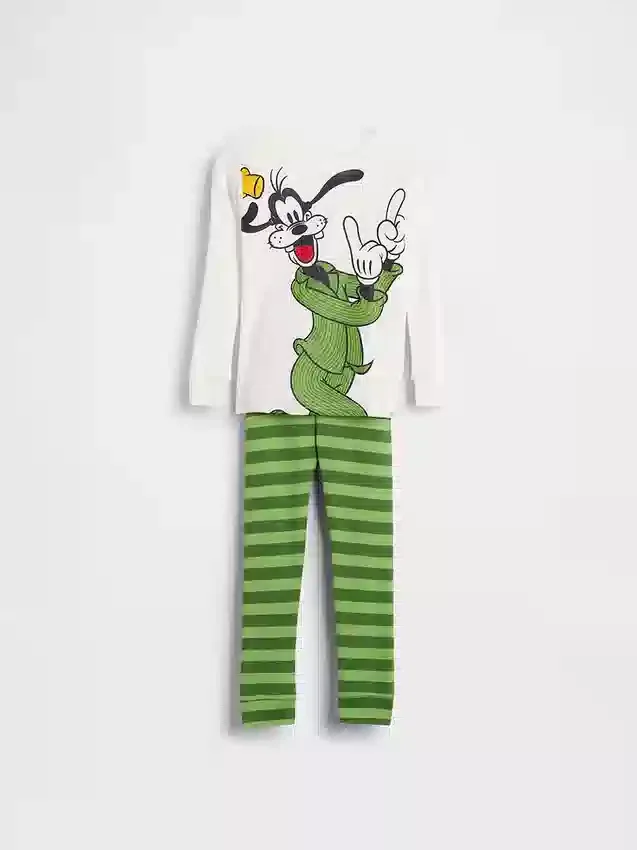 Conjunto de pijama de algodón orgánico cepillado GAP × Disney para Bebé y Niño