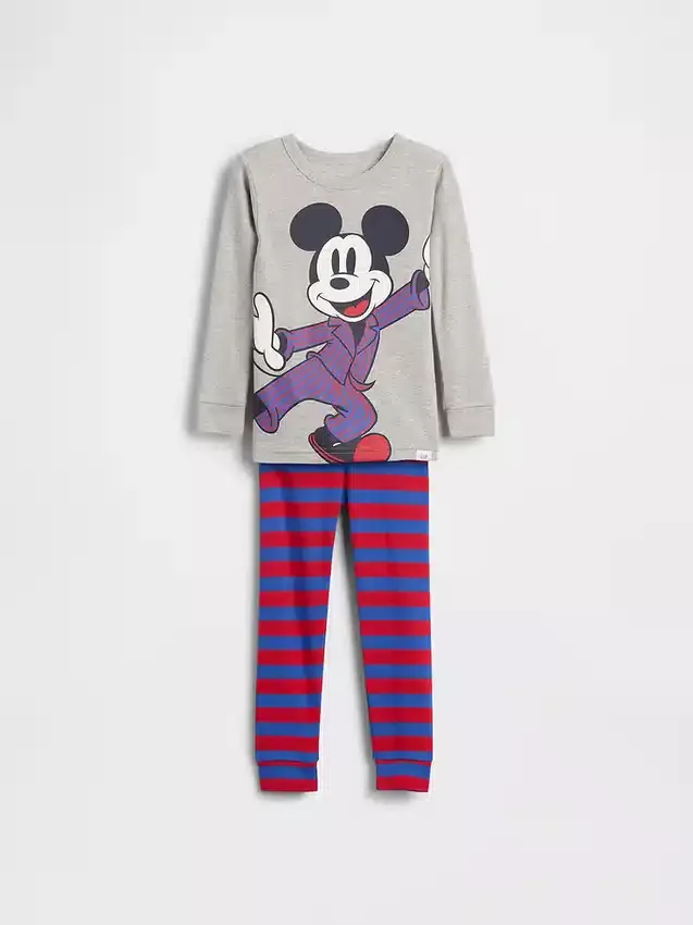 Conjunto de pijama de algodón orgánico cepillado GAP × Disney para Bebé y Niño