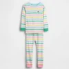 Conjunto de pijama de algodón orgánico cepillado para bebés y niños