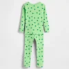 Conjunto de pijama de algodón orgánico cepillado para bebés y niños