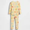 Conjunto de pijama de algodón orgánico cepillado para bebés y niños