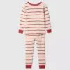 Conjunto de pijama de algodón orgánico cepillado para bebés y niños