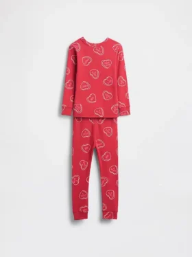 Conjunto de pijama de algodón orgánico cepillado para bebés y niños