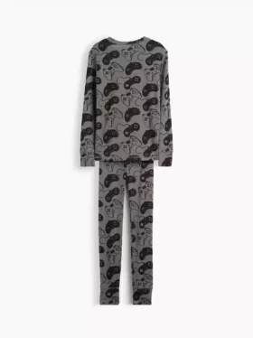 Conjunto de pijama de algodón orgánico cepillado para niños