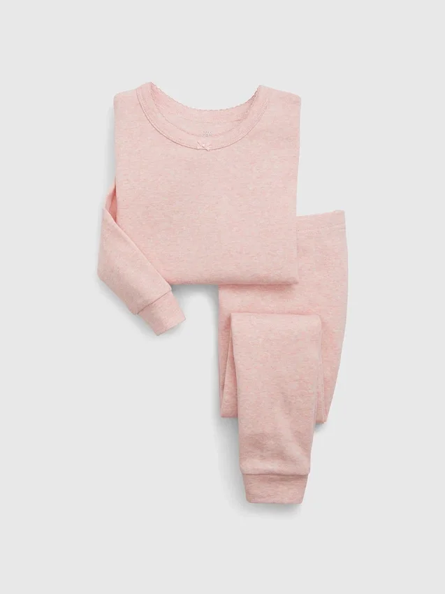 Conjunto de pijama de algodón orgánico para bebés y niños