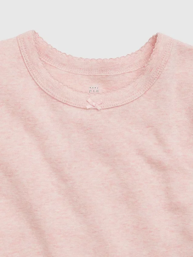 Conjunto de pijama de algodón orgánico para bebés y niños