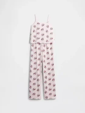 Conjunto de pijama de camiseta sin mangas reciclada para niños con Snoopy