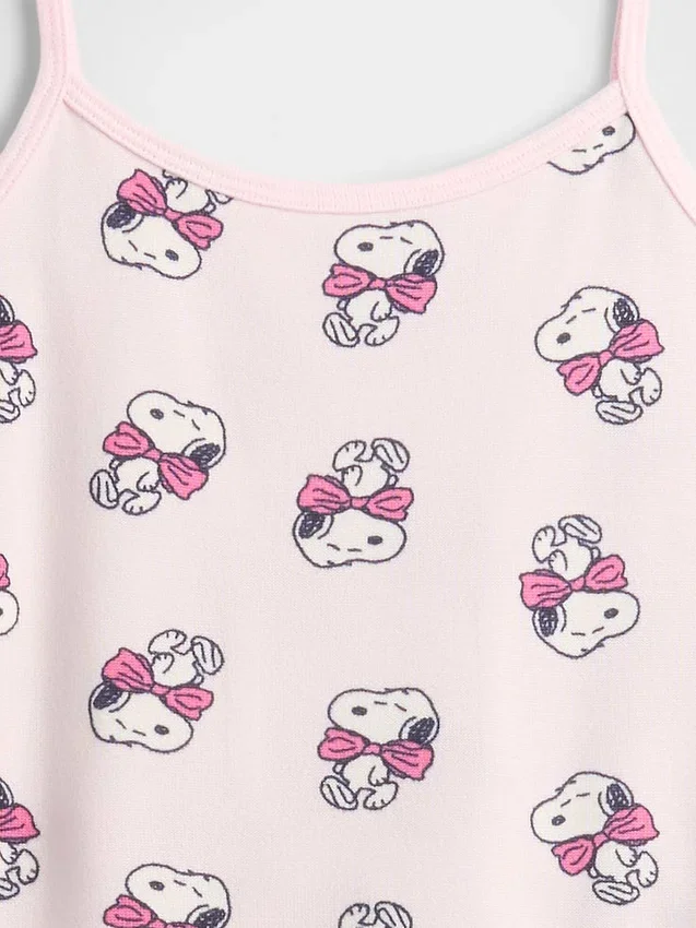 Conjunto de pijama de camiseta sin mangas reciclada para niños con Snoopy