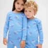 Conjunto de pijama de fiestas de algodón orgánico cepillado para niños y bebés