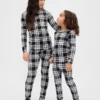 Conjunto de pijama de fiestas de algodón orgánico cepillado para niños y bebés