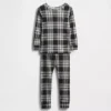 Conjunto de pijama de fiestas de algodón orgánico cepillado para niños y bebés