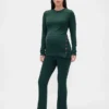 Conjunto de pijama de modal acanalado premamá
