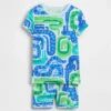 Conjunto de pijama de pantalones cortos de algodón orgánico cepillado para bebés y niños