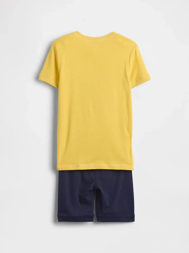 Conjunto de pijama de pantalones cortos de algodón orgánico cepillado para niños de Star Wars