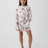Conjunto de pijama de pantalones cortos de Snoopy reciclado para niños