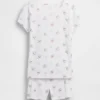 Conjunto de pijama de pantalones cortos para niños de Winnie the Pooh en algodón orgánico cepillado