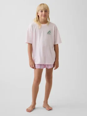 Conjunto de pijama de pantalones cortos reciclado para niños